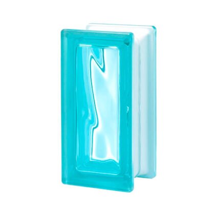 Pustaki szklane R9 Aquamarina O 1909/8 Luksfery niebieskie połówki